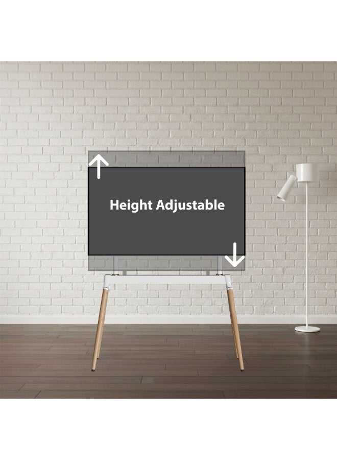 BEETEC Four-Legged Easel TV Floor Stand for 32"–75" TVs, VESA 600x400mm, 45kg Load Capacity, Adjustable Height, Snap Lock Design, Cable Management, White | TF-FS102W - Image 4